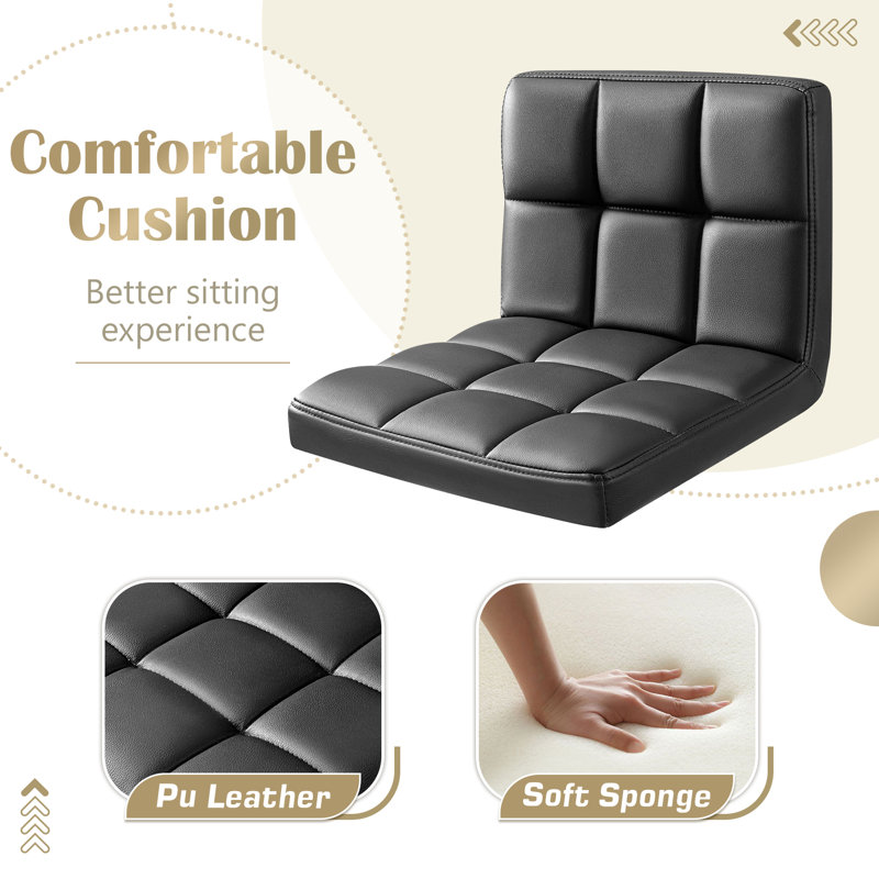 Orren Ellis Renea Swivel Adjustable Height Bar Stool & Reviews Wayfair